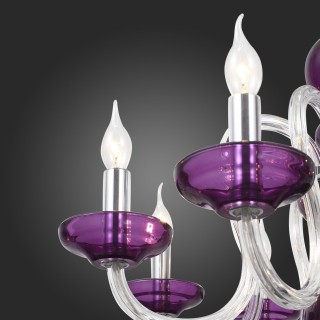 SL757.803.08 Люстра подвесная ST-Luce Хром, Пурпурный/Пурпурный E14 8*40W NINFA-foto6