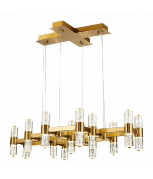 SL6007.203.26 Люстра подвесная ST-Luce Латунь/Прозрачный LED 26*2,5W 4000K GEMINA-foto3