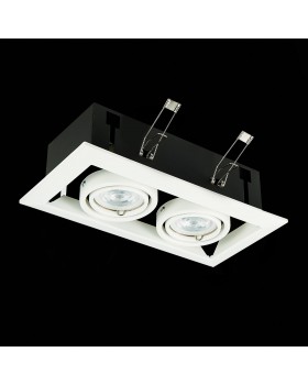ST250.558.02 Св-к встр. Черный, Белый GU10 2*50W IP20 L245xW126xH70 220V Без ламп HEMI-foto8