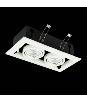 ST250.558.02 Св-к встр. Черный, Белый GU10 2*50W IP20 L245xW126xH70 220V Без ламп HEMI-foto8