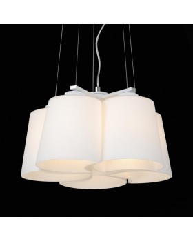 SL543.503.05 Люстра подвесная ST-Luce Серебристый/Белый E27 5*60W CHIELLO-foto3