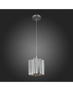 SL117.703.01 Светильник подвесной ST-Luce Серебристый/Дымчатый E27 1*60W ONDE-foto8