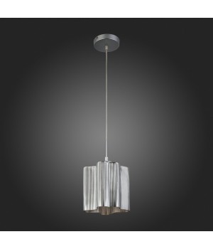 SL117.703.01 Светильник подвесной ST-Luce Серебристый/Дымчатый E27 1*60W ONDE-foto8
