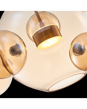 SL1133.313.01 Светильник подвесной ST-Luce Латунь/Коньячный LED 1*10W 3000K BOPONE-foto6