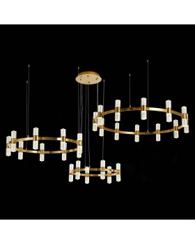 SL6007.203.54 Люстра подвесная ST-Luce Латунь/Прозрачный LED 54*2,5W 4000K GEMINA-foto5