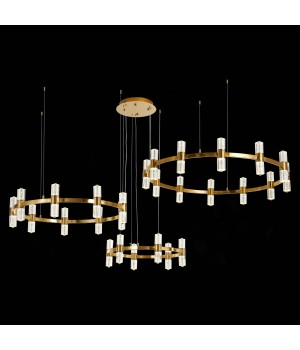 SL6007.203.54 Люстра подвесная ST-Luce Латунь/Прозрачный LED 54*2,5W 4000K GEMINA-foto5