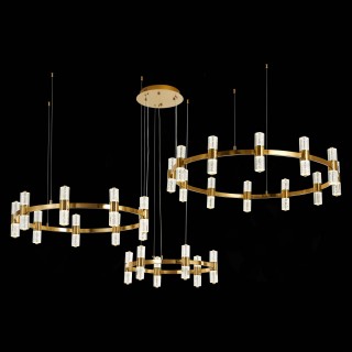 SL6007.203.54 Люстра подвесная ST-Luce Латунь/Прозрачный LED 54*2,5W 4000K GEMINA-foto5