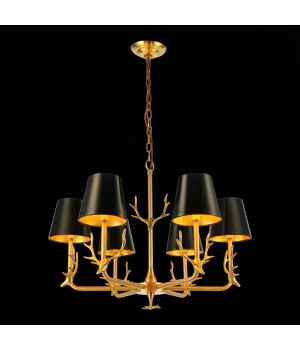 SL1123.203.06 Люстра подвесная ST-Luce Латунь/Черный, Золотистый E14 6*40W VELOSSA-foto4