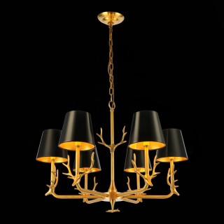 SL1123.203.06 Люстра подвесная ST-Luce Латунь/Черный, Золотистый E14 6*40W VELOSSA-foto4