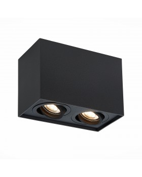 ST109.407.02 Светильник потолочный Мат. черный GU10 2*50W  L181xW100xH123 220V Без ламп QUADRUS