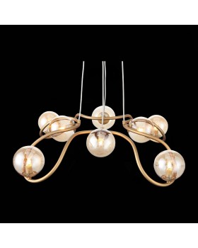 SL1502.203.08 Светильник подвесной ST-Luce Золотистый/Янтарный G9 8*5W LEGATEZZA-foto7