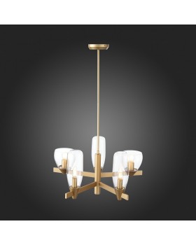 SL1119.203.05 Светильник подвесной ST-Luce Золотистый/Прозрачный E14 5*40W TENERESA-foto4