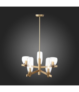 SL1119.203.05 Светильник подвесной ST-Luce Золотистый/Прозрачный E14 5*40W TENERESA-foto4