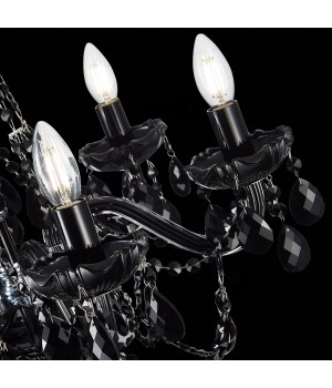 SL642.403.06 Люстра подвесная ST-Luce Черный, Хром/Черный E14 6*40W ODILIA-foto6