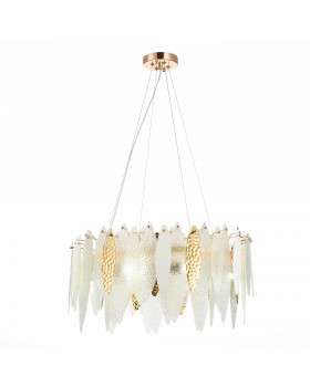 SL1224.203.08 Люстра подвесная ST-Luce Золотистый/Прозрачный, Белый E14 8*60W LASTRA-foto2