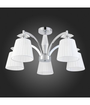 SL1756.102.05 Светильник потолочный ST-Luce Хром/Светло-серый E14 5*40W BELLO-foto4