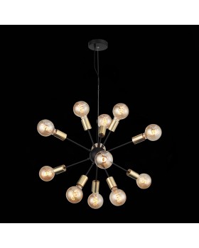 SL437.403.12 Люстра подвесная ST-Luce Черный, Золото E27 12*60W FOGLIONE-foto4