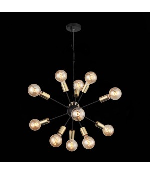 SL437.403.12 Люстра подвесная ST-Luce Черный, Золото E27 12*60W FOGLIONE-foto4