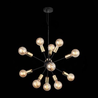 SL437.403.12 Люстра подвесная ST-Luce Черный, Золото E27 12*60W FOGLIONE-foto4