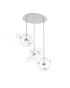 SL1133.203.03 Светильник подвесной ST-Luce Белый,Латунь/Прозрачный LED 3*14W 3000K (из 4-х коробок) BOPONE-foto2