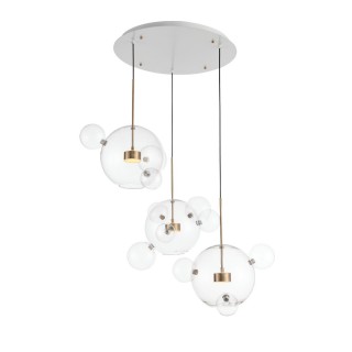 SL1133.203.03 Светильник подвесной ST-Luce Белый,Латунь/Прозрачный LED 3*14W 3000K  (из 4-х коробок) BOPONE-foto2