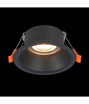 ST201.408.01 Св-к встр. Мат. черный GU10 1*50W D89xH40 220V Без ламп NOBARRA-foto4