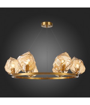 SL1175.303.06 Люстра подвесная ST-Luce латунь/янтарный E14 6*40W Portici-foto5