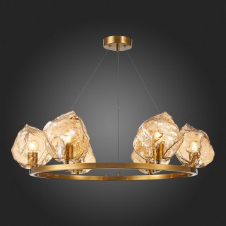 SL1175.303.06 Люстра подвесная ST-Luce латунь/янтарный E14 6*40W Portici-foto5