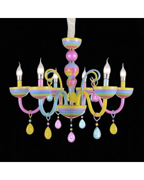 SL672.783.06 Люстра подвесная ST-Luce Разноцветный/Разноцветный E14 6*40W ORNATO-foto4