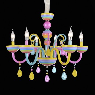 SL672.783.06 Люстра подвесная ST-Luce Разноцветный/Разноцветный E14 6*40W ORNATO-foto4