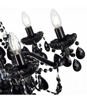 SL642.403.06 Люстра подвесная ST-Luce Черный, Хром/Черный E14 6*40W ODILIA-foto3