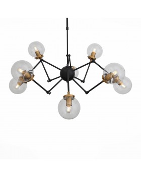 SL234.402.08 Люстра потолочная ST-Luce Черный, Золото/Прозрачный E27 8*40W (из 2-х коробок) VARIETA-foto16