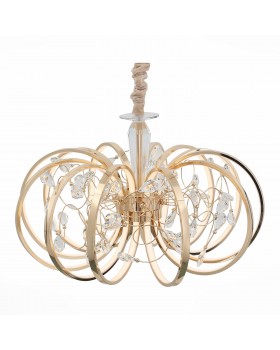 SL923.203.12 Люстра подвесная ST-Luce Золотистый, Прозрачный/Белый LED 1*70W 4000K OTTAVO-foto2