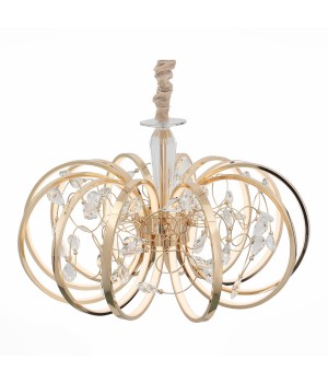 SL923.203.12 Люстра подвесная ST-Luce Золотистый, Прозрачный/Белый LED 1*70W 4000K OTTAVO-foto2