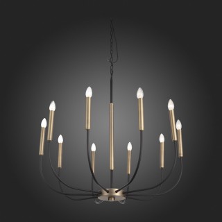 SLD008.423.10 Люстра подвесная ST-Luce Латунь, Черный E14 10*40W LAMDARIO-foto4