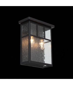 SL079.401.02 Светильник уличный настенный ST-Luce Темный кофе/Прозрачное кракелированное стекло E14 2*60W GLAZGO-foto4