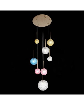 SL1152.253.08 Светильник подвесной ST-Luce Золотистый/Разноцветный G9 8*5W ARCOBALINO-foto23