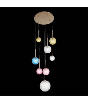 SL1152.253.08 Светильник подвесной ST-Luce Золотистый/Разноцветный G9 8*5W ARCOBALINO-foto23