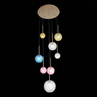SL1152.253.08 Светильник подвесной ST-Luce Золотистый/Разноцветный G9 8*5W ARCOBALINO-foto23