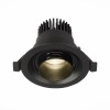 ST701.448.07 Св-к встр. Zoom Черный LED 1*7W 4000K 560Lm Ra 15°-60° IP20 D90xH65 170-240V ST701