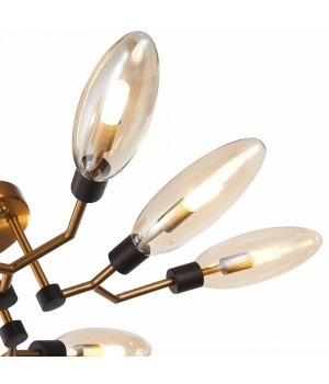 SL1174.302.08 Люстра потолочная ST-Luce Латунь/Коньячный G9 8*5W DESIMA-foto11