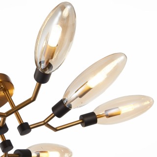 SL1174.302.08 Люстра потолочная ST-Luce Латунь/Коньячный G9 8*5W DESIMA-foto11