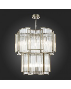 SL1234.103.08 Люстра подвесная ST-Luce Никель/Прозрачный, Никель E14 8*60W Cosenza-foto6