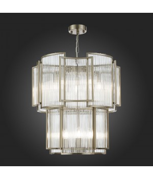 SL1234.103.08 Люстра подвесная ST-Luce Никель/Прозрачный, Никель E14 8*60W Cosenza-foto6