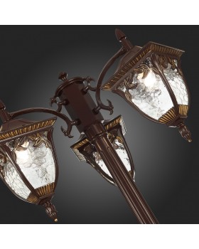 SL083.705.03 Светильник уличный наземный ST-Luce Кофейный/Кофейный, Прозрачный E27 3*60W CHIANI-foto12