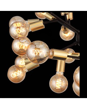 SL437.403.32 Люстра подвесная ST-Luce Черный, Золото E27 32*60W FOGLIONE-foto6