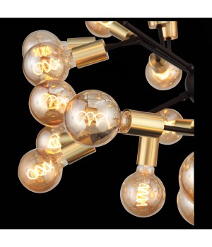 SL437.403.32 Люстра подвесная ST-Luce Черный, Золото E27 32*60W FOGLIONE-foto6