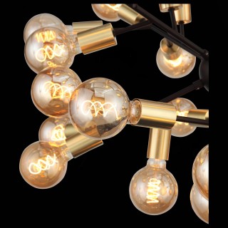 SL437.403.32 Люстра подвесная ST-Luce Черный, Золото E27 32*60W FOGLIONE-foto6