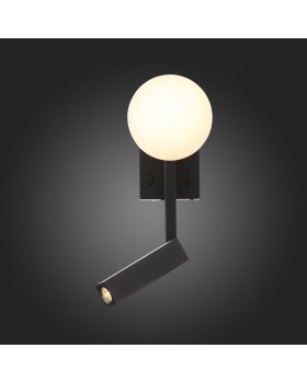 SL1581.401.02 Светильник настенный ST-Luce Черный/Белый LED 2*1+4W 3200K BOTELLI-foto3