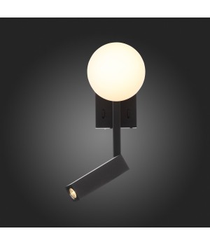 SL1581.401.02 Светильник настенный ST-Luce Черный/Белый LED 2*1+4W 3200K BOTELLI-foto3